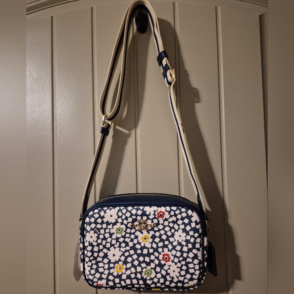 Coach Jamie Camera Crossbody Deep Blue Multi NWT - Picture 3 of 10